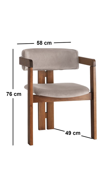 Hanah Home Silla CO - 026 Nogal y Marrón Claro